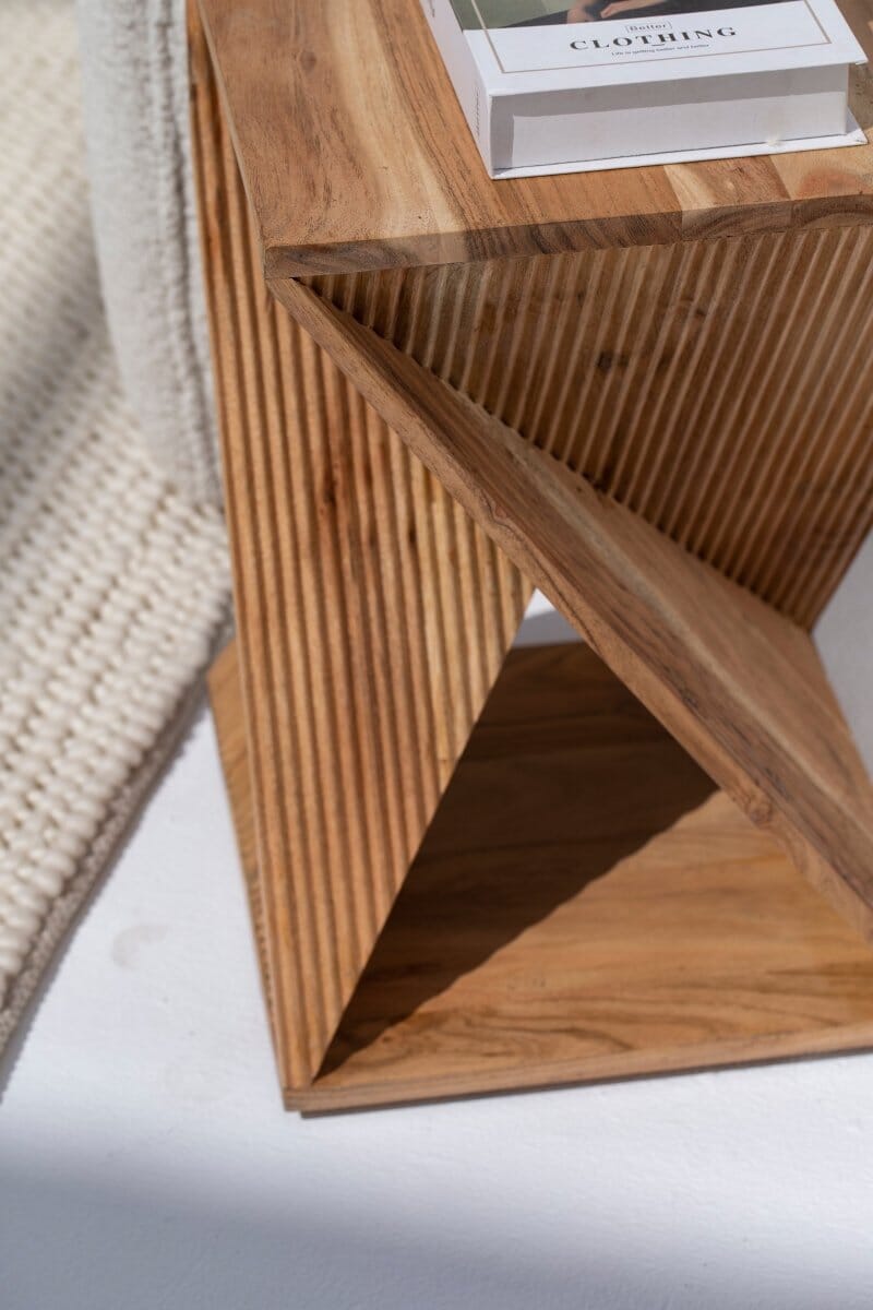 Haynes Twisted Wooden Side Table