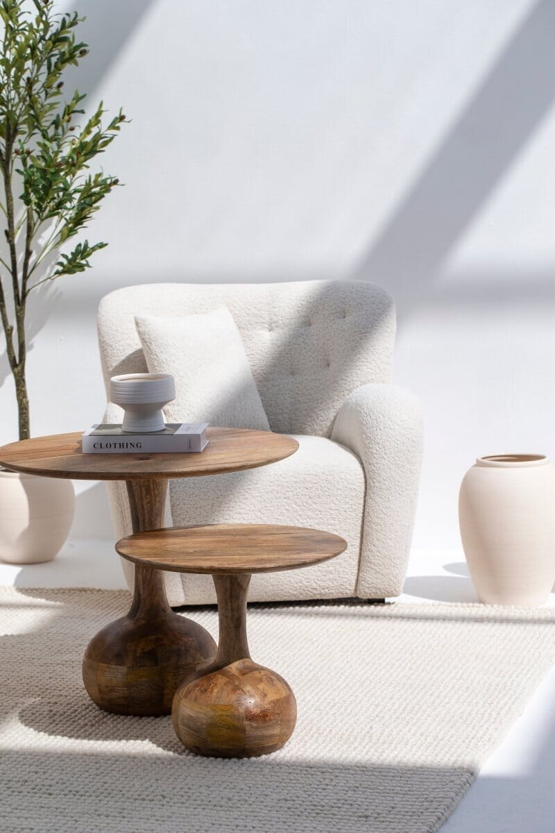 Elio Wooden Nesting Center Round Tables