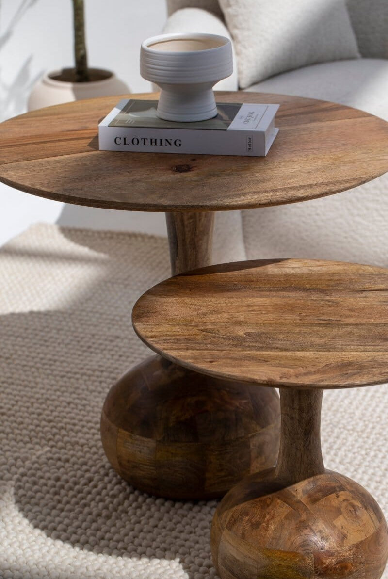 Elio Wooden Nesting Center Round Tables