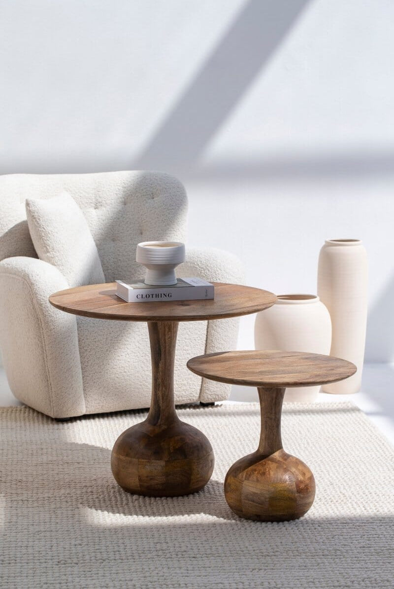 Elio Wooden Nesting Center Round Tables