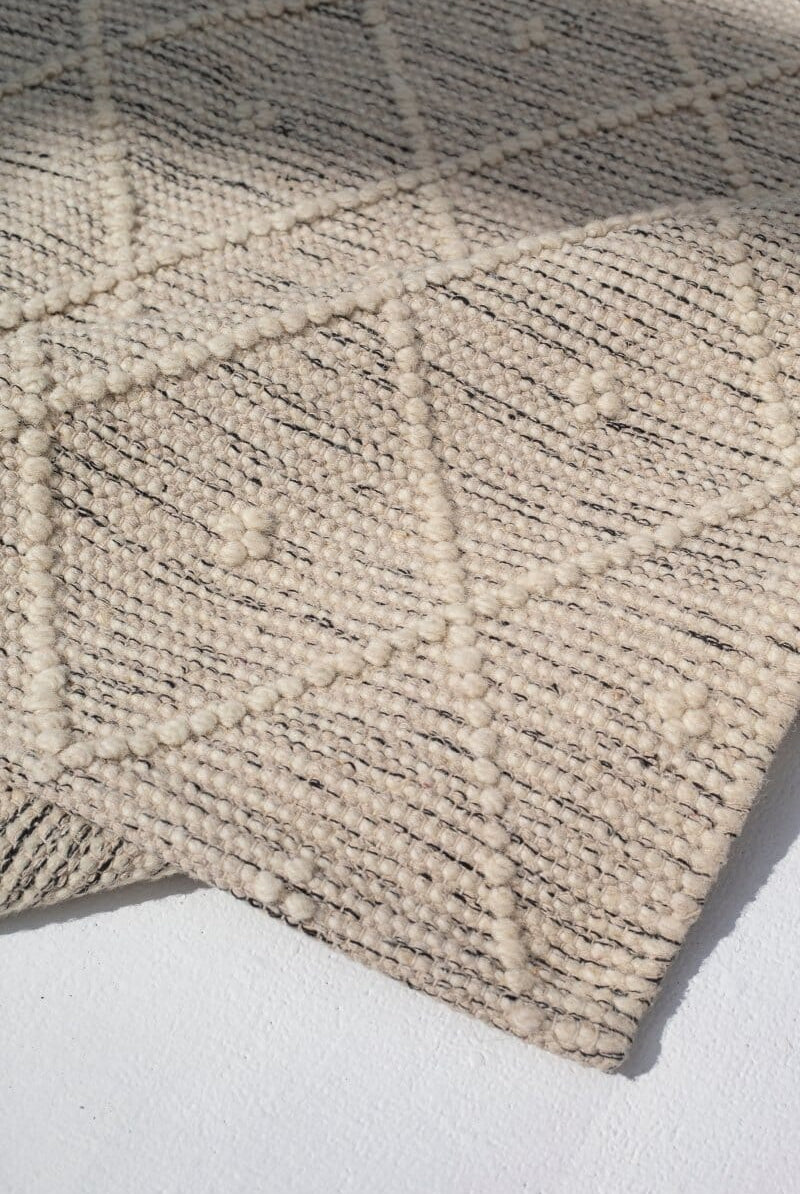 Serene Crossroads - Natural White Woven Rug (3 Sizes) WOVEN RUG