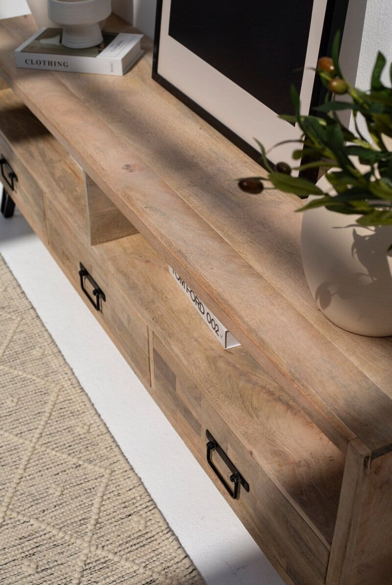 Ryla 3-Drawer Wooden TV Unit