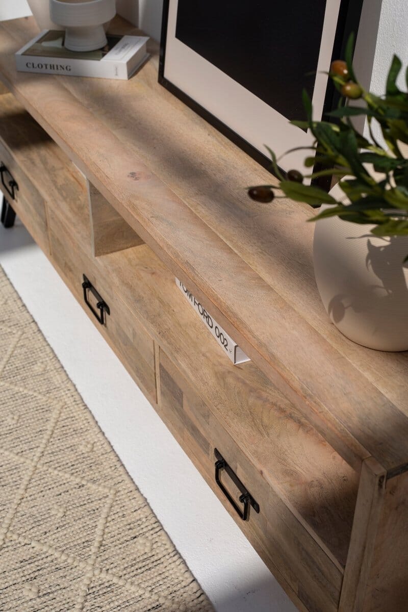 Ryla 3-Drawer Wooden TV Unit