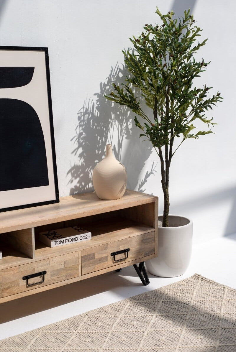 Off White Ceramic Large Vase (2 Sizes) Homekode