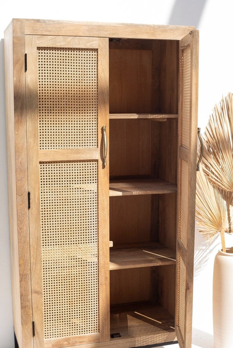 Rattan Wooden Closet