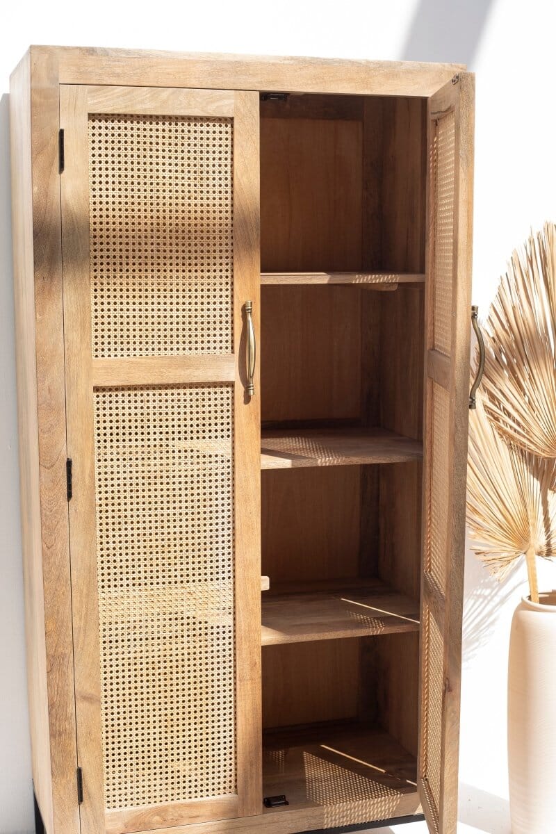 Rattan Wooden Closet