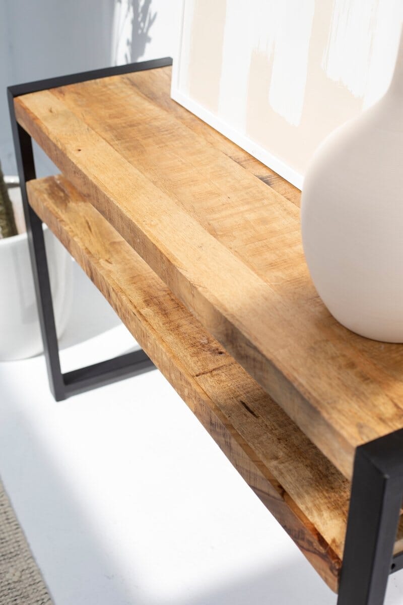 Silvia Two Shelves Industrial Console