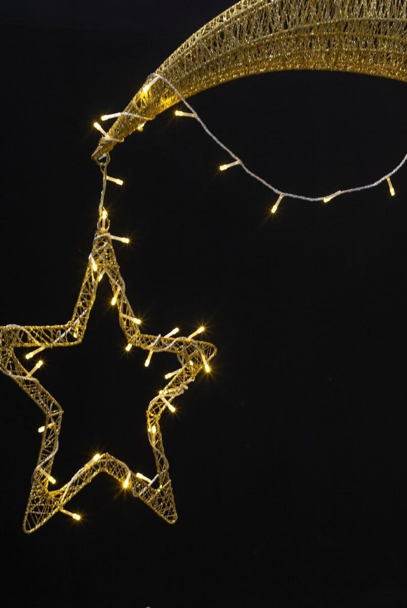 Crescent & Star Ramadan Decor with LED IBE02