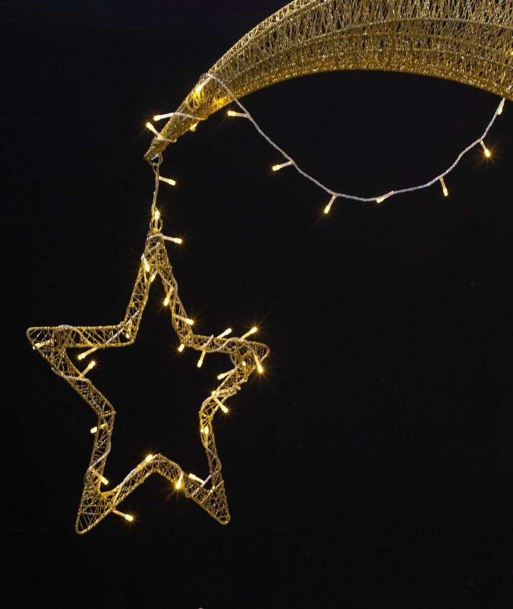 Crescent & Star Ramadan Decor with LED IBE02