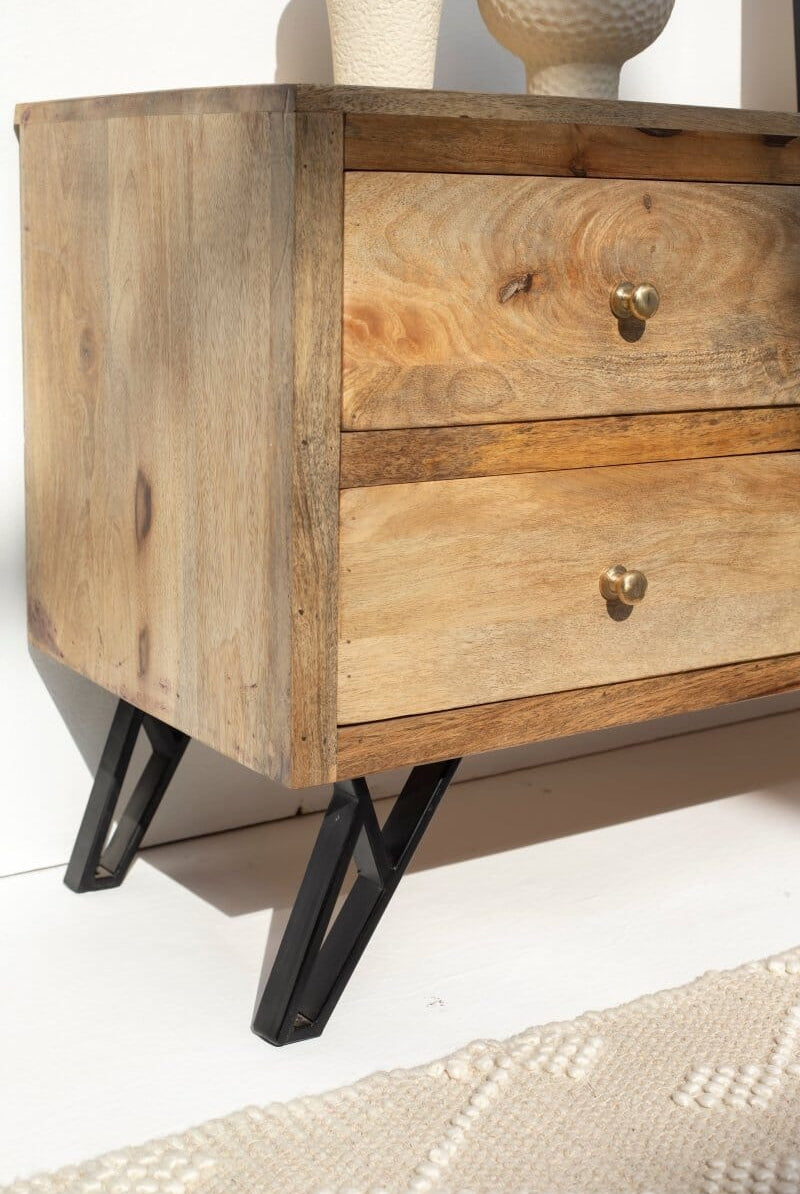 Kesi Six Drawers Rattan Media Unit (2 sizes)