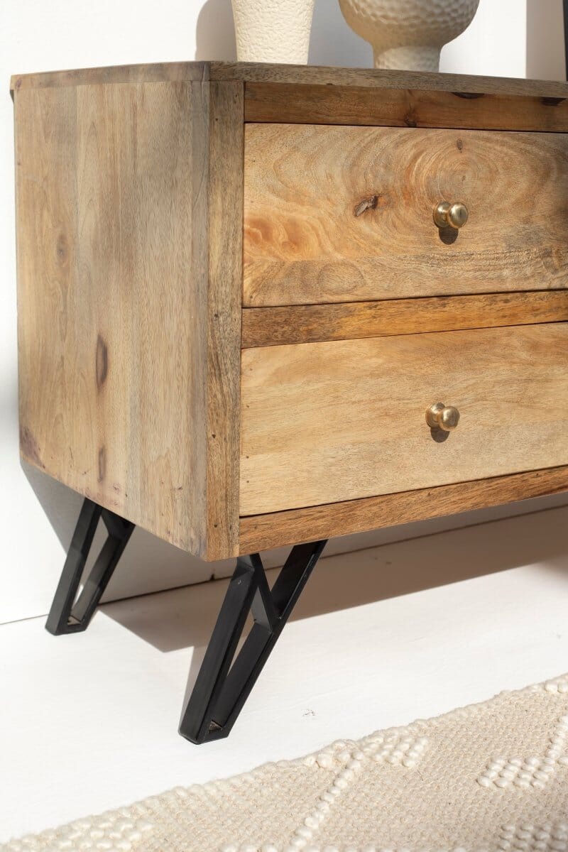 Kesi Six Drawers Rattan Media Unit (2 sizes)