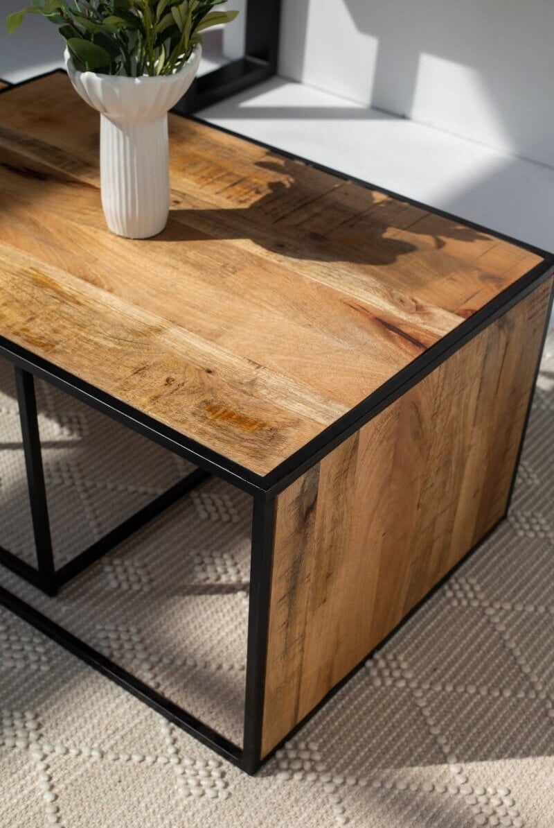 Hannah Nesting Rectangular Wooden Coffee Table