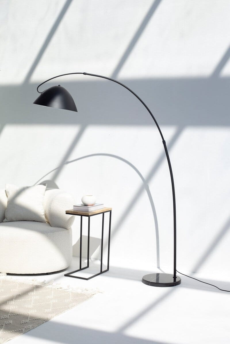 Black Nordic Arched Floor Lamp