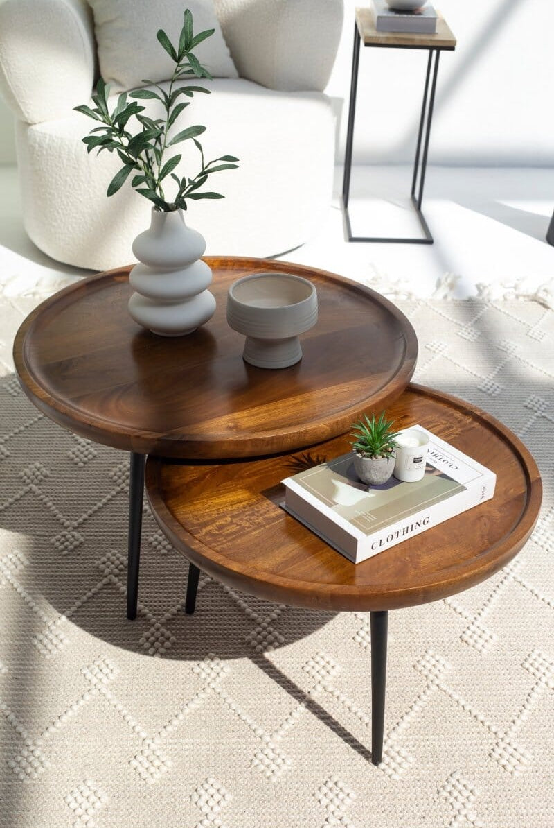 Cyra Nesting Wooden Coffee Table