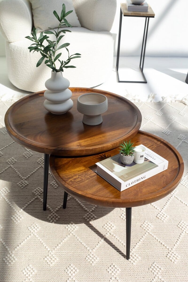 Cyra Nesting Wooden Coffee Table