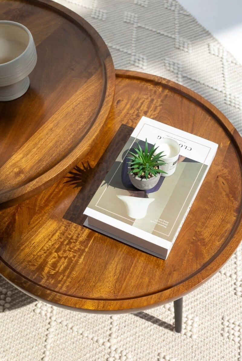 Cyra Nesting Wooden Coffee Table Coffee Tables