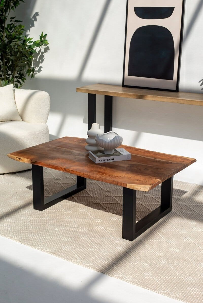 Dark Acacia Wood Coffee Table (3 Sizes)