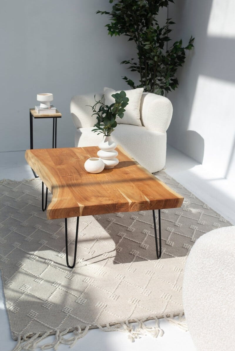 Light Acacia Wood Coffee Table (3 Sizes) Coffee Tables