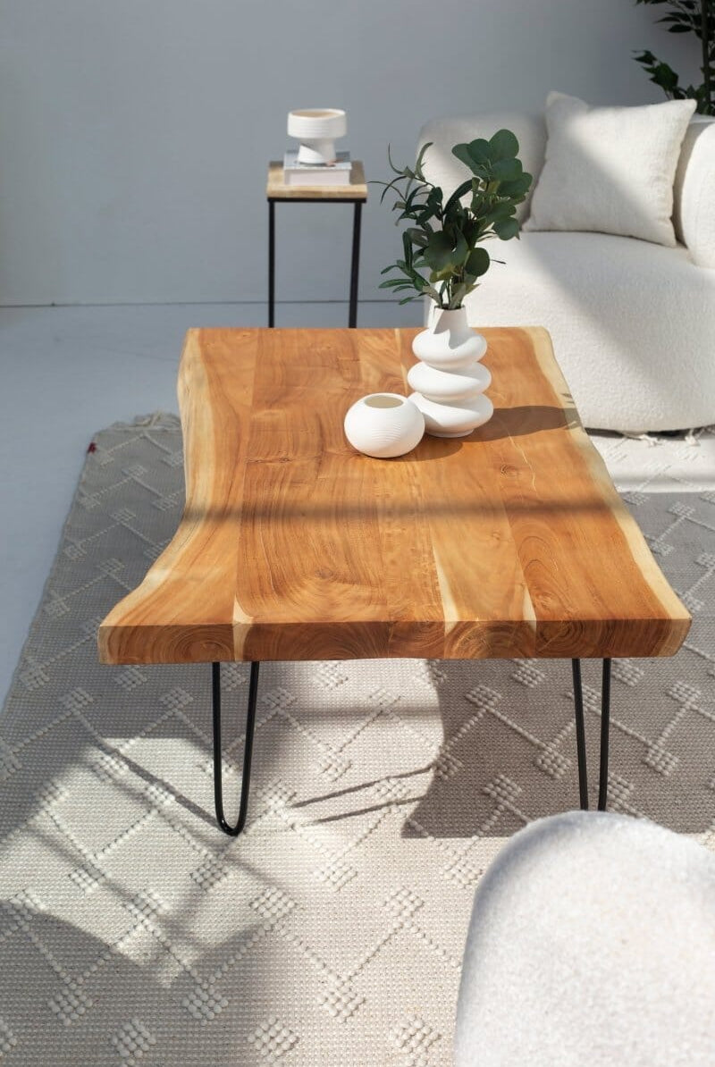 Light Acacia Wood Coffee Table (3 Sizes) Coffee Tables