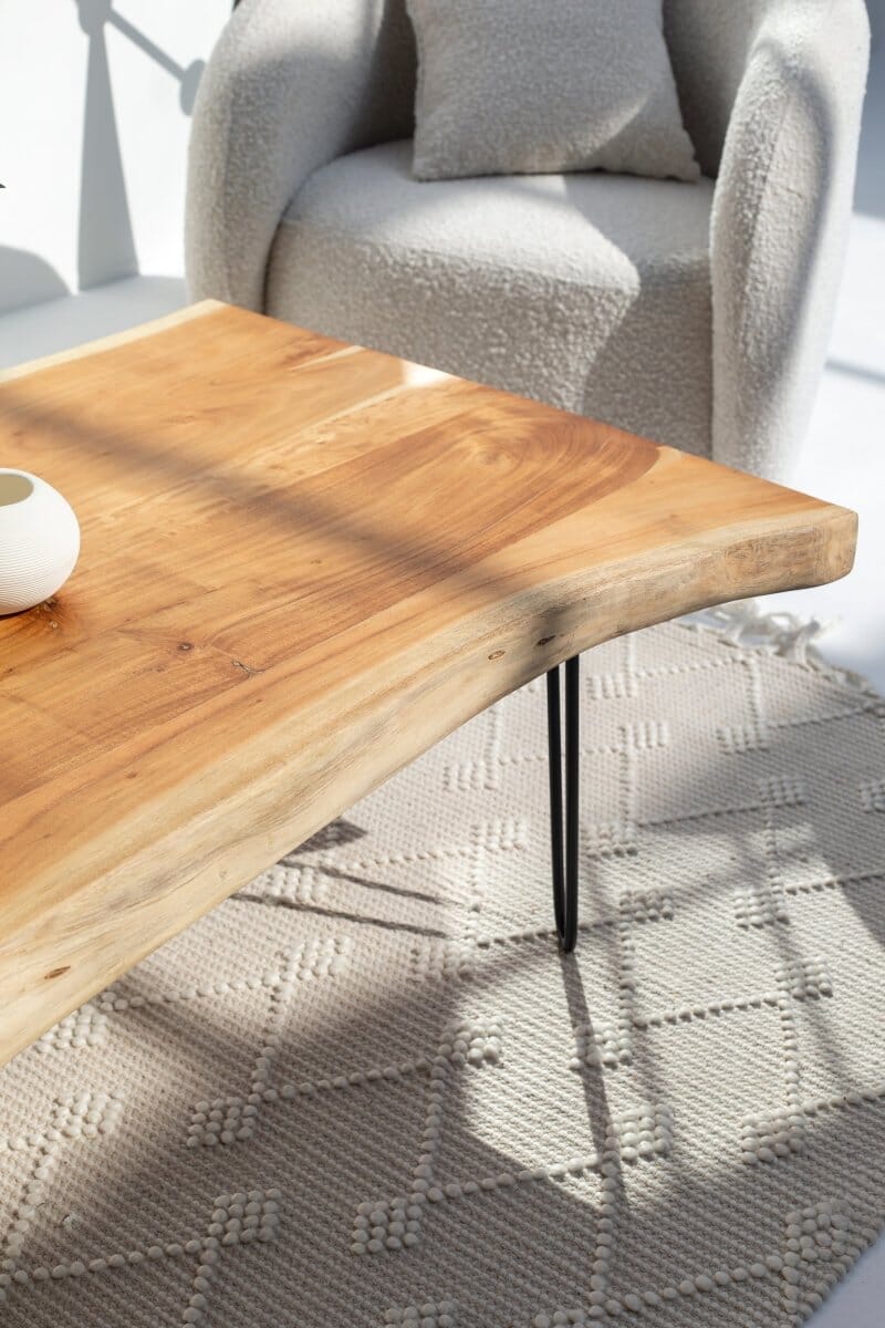 Light Acacia Wood Coffee Table (3 Sizes) Coffee Tables