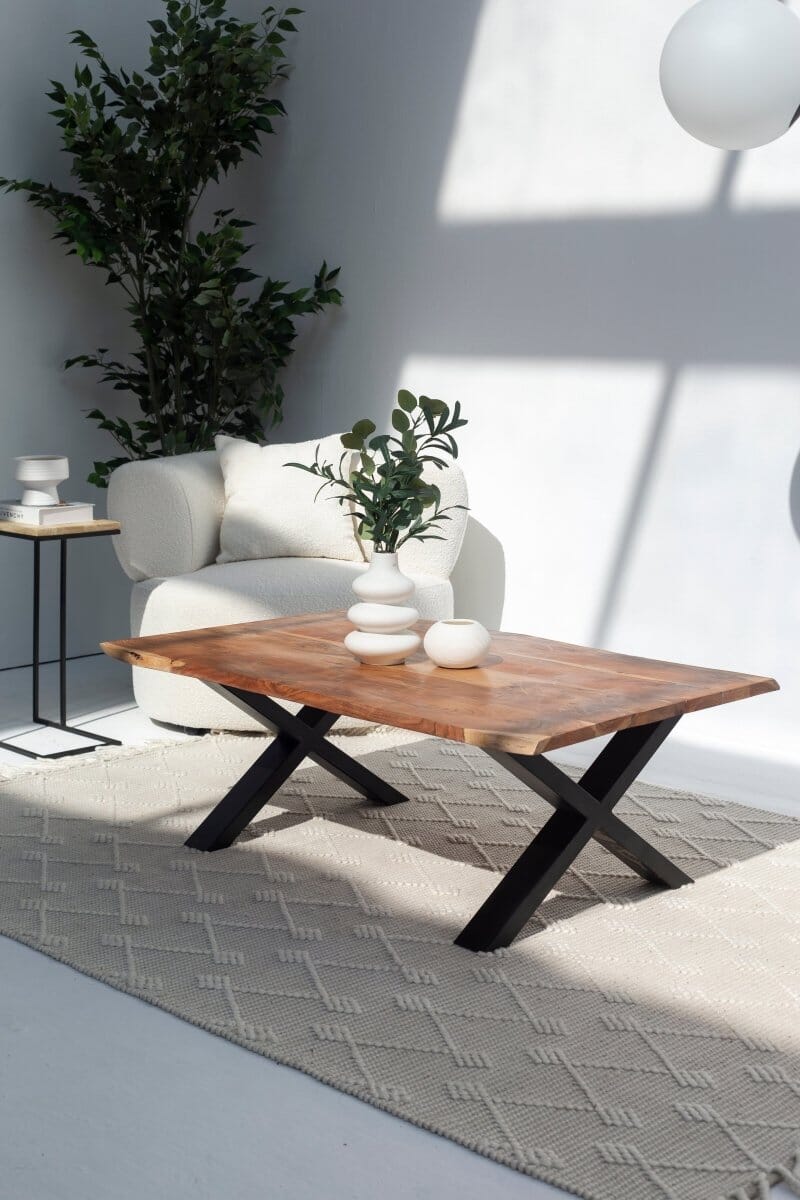 Dark Acacia Wood Coffee Table (3 Sizes) Coffee Tables