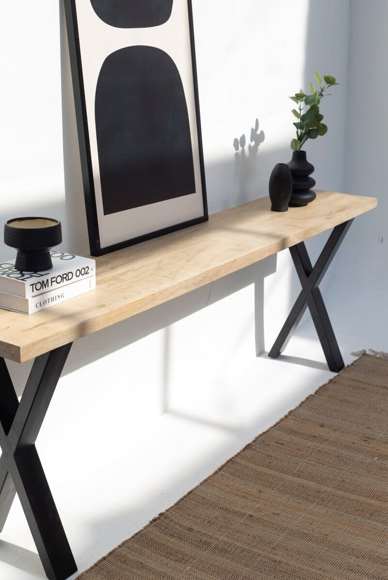 Mango Wood Console Table (Multiple Sizes & Leg Options Inside)