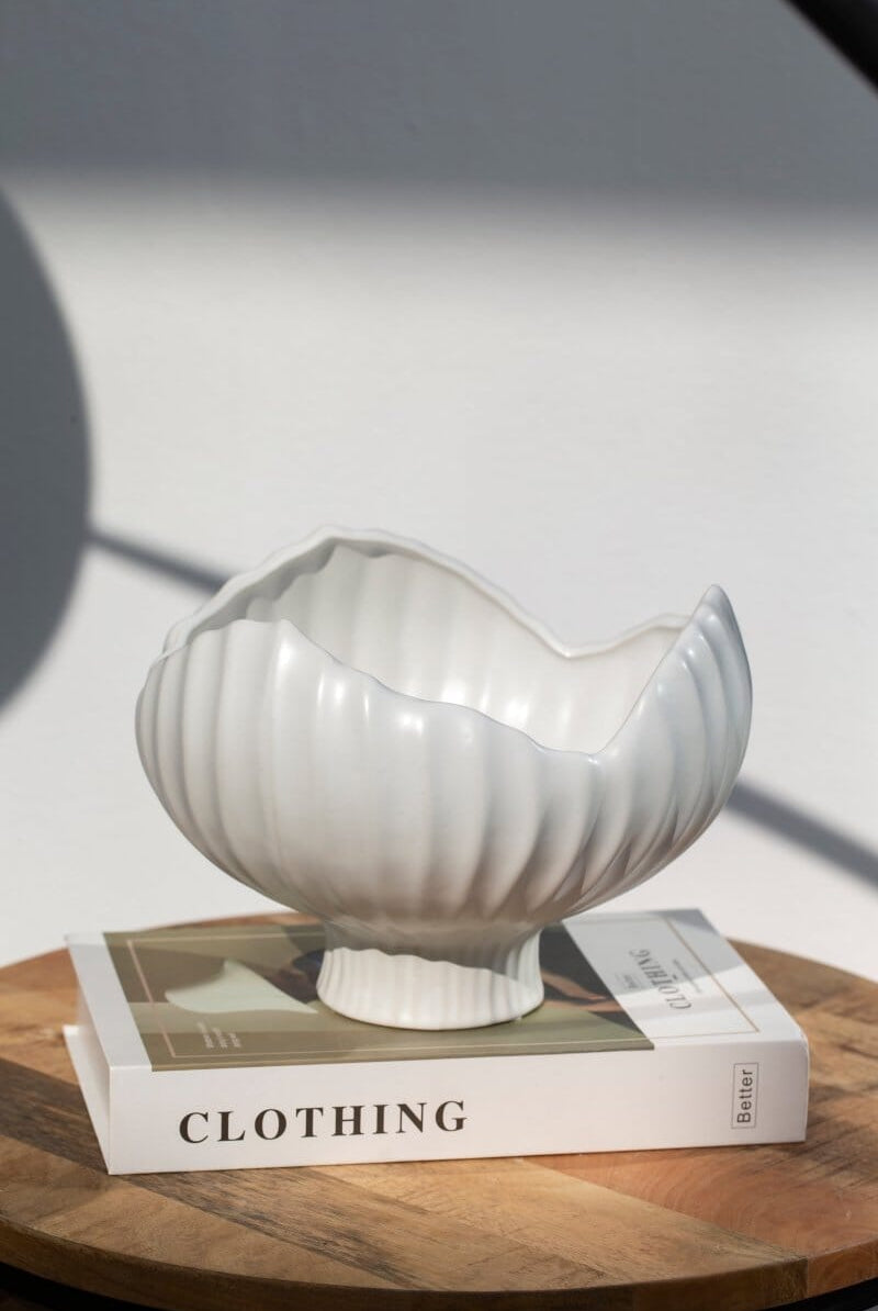 Short Flower White Vase