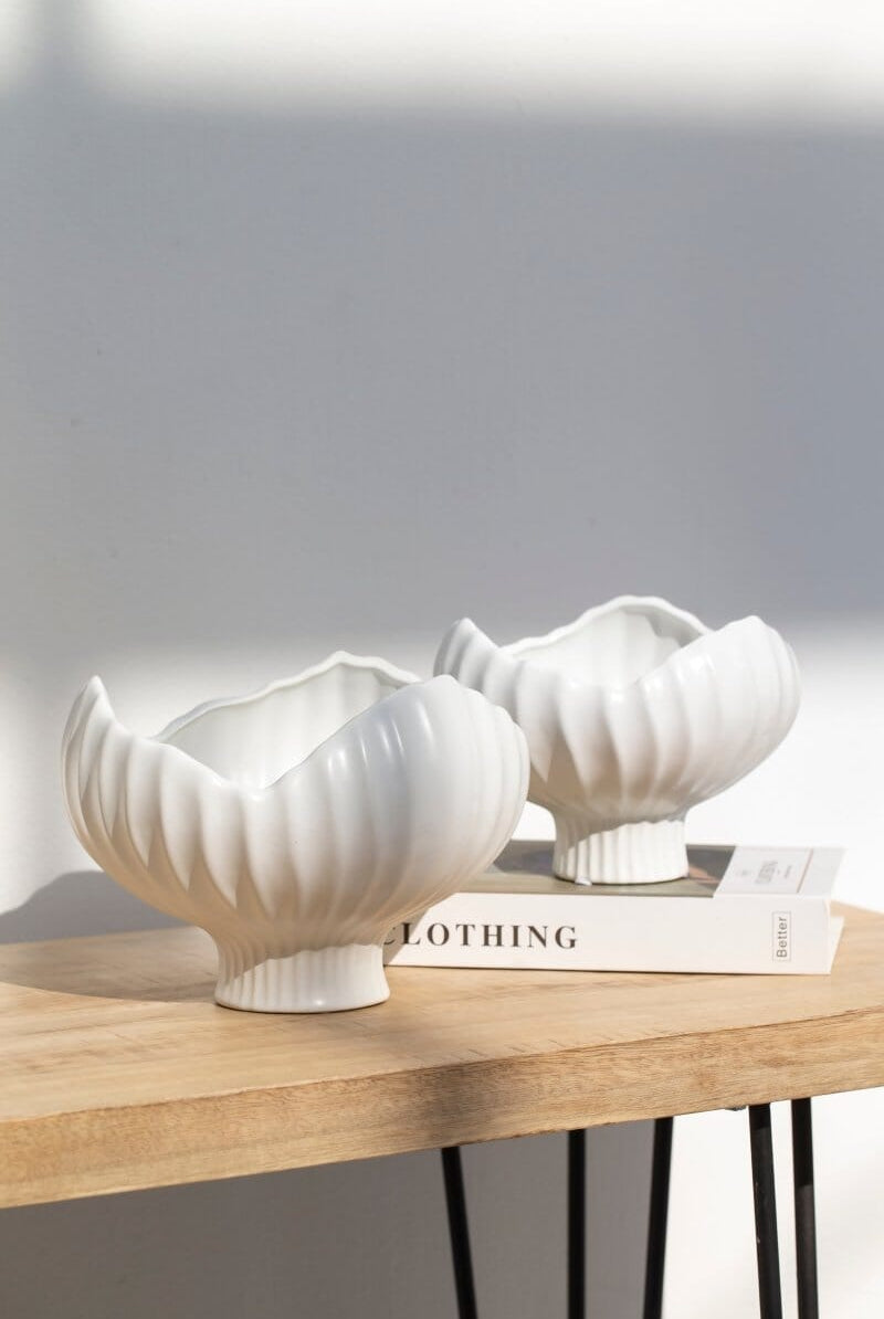 Short Flower White Vase