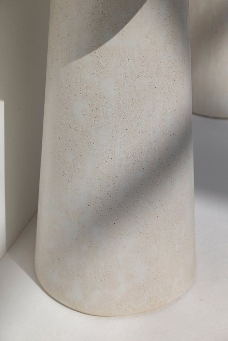 Malta Ivory Irregular Top Console Table Homekode