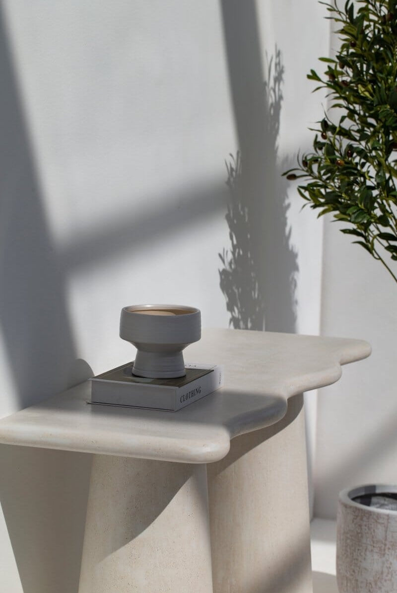 Malta Ivory Irregular Top Console Table Homekode