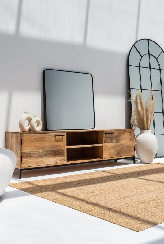 Wooden 2 Doors TV Console Homekode