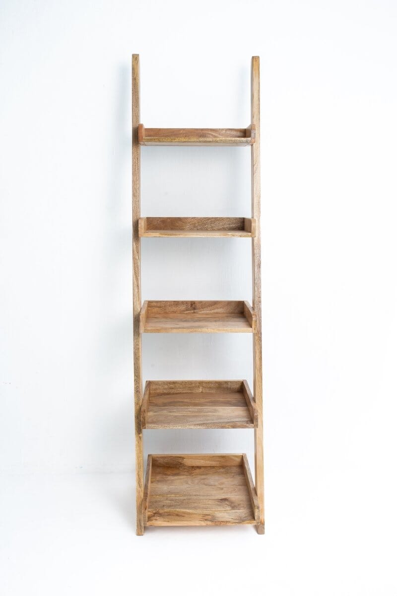 Mango Wood Ladder Shelves Homekode