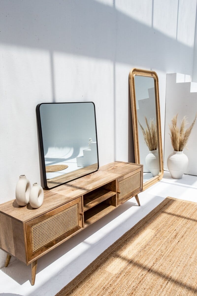 Rattan 2 Doors Media Unit