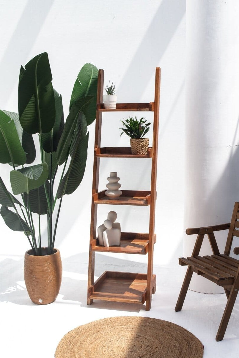 Acacia Wood Ladder Shelves