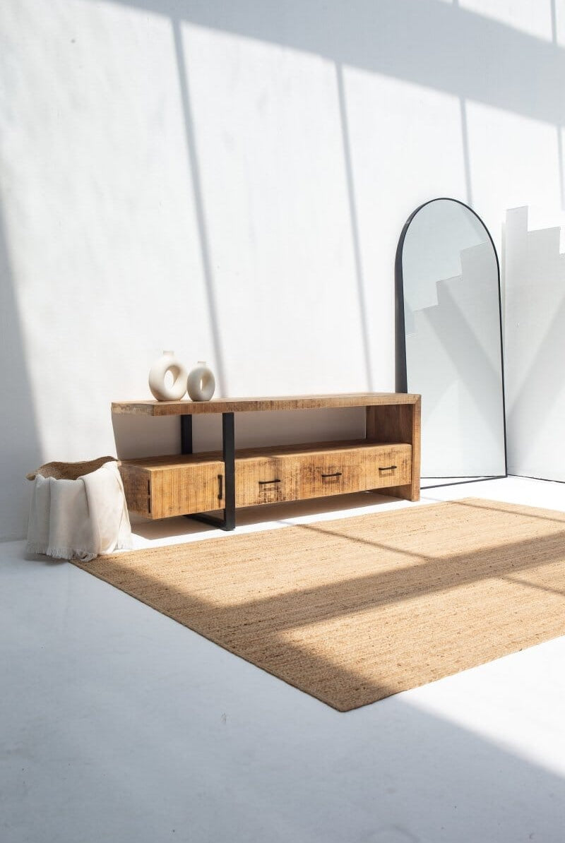 Wooden 3 Drawers TV Console Homekode