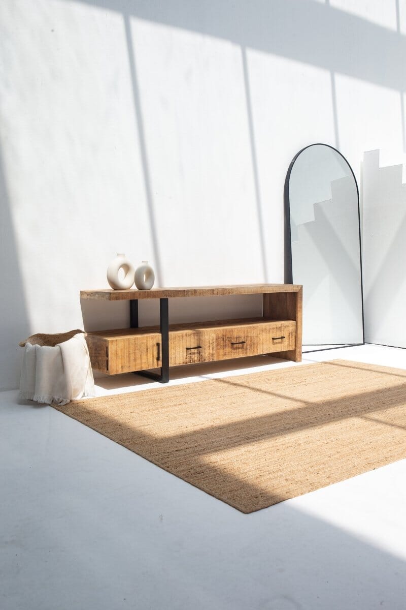 Wooden 3 Drawers TV Console Homekode