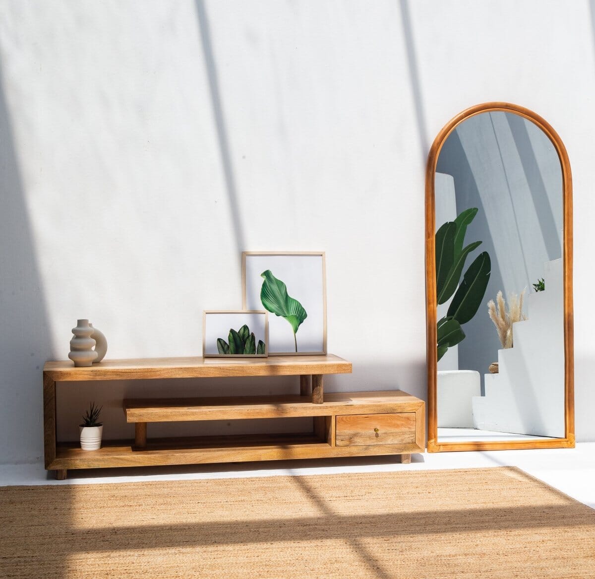 Bamboo Arch Full Length Mirror (180x80 CM) Mirrors Homekode