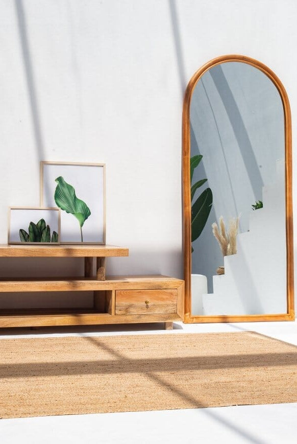 3 Shelves Wooden TV Console Homekode