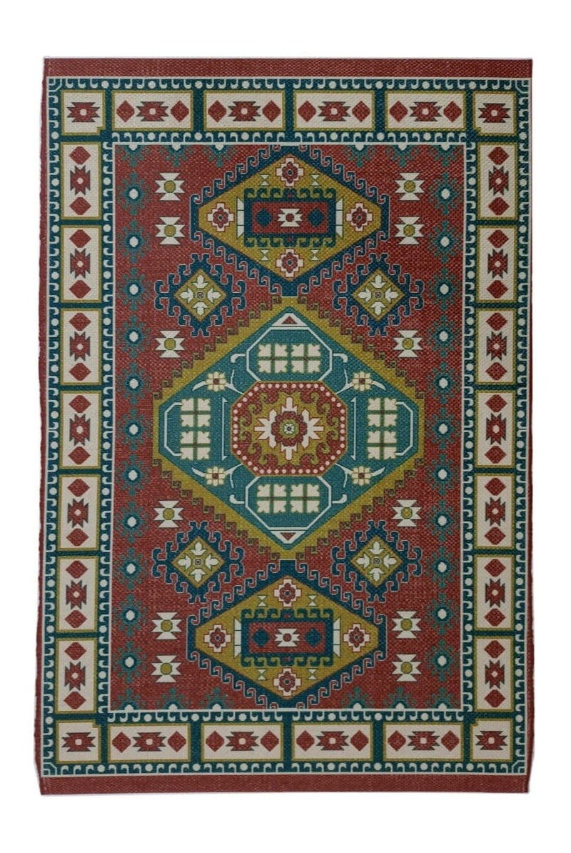 Arabesque Mosaic Digital Printed Rug (60x90 CM)