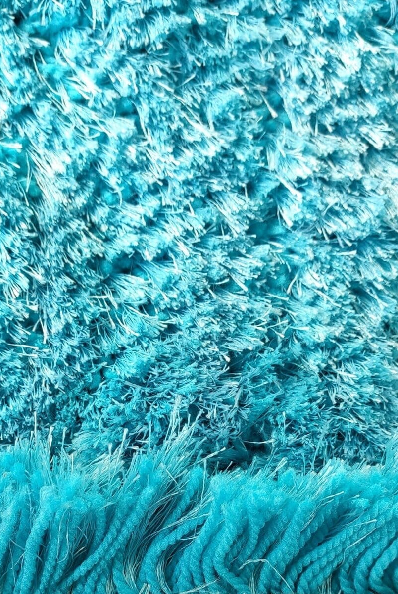 Turquoise Fluffy Shaggy Rug (2 Sizes)