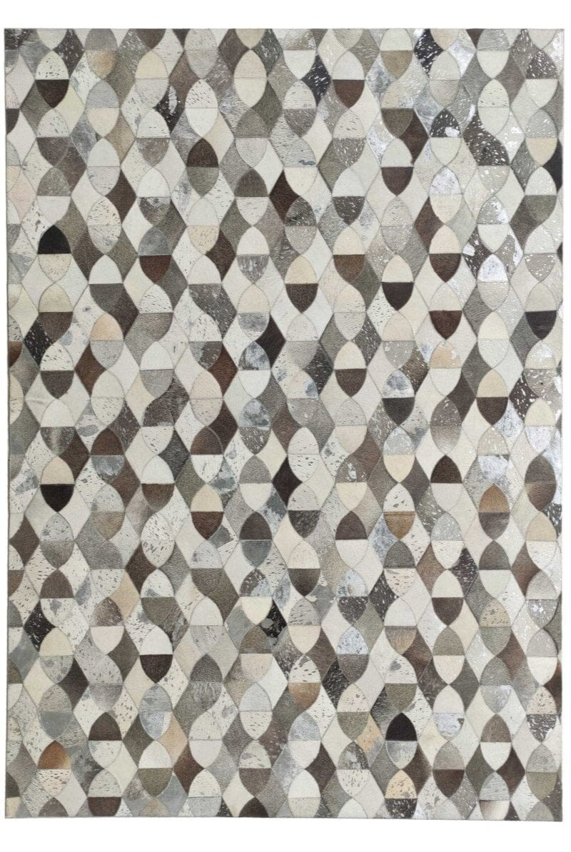 Silver Gradient Leather Rug (2 Sizes)