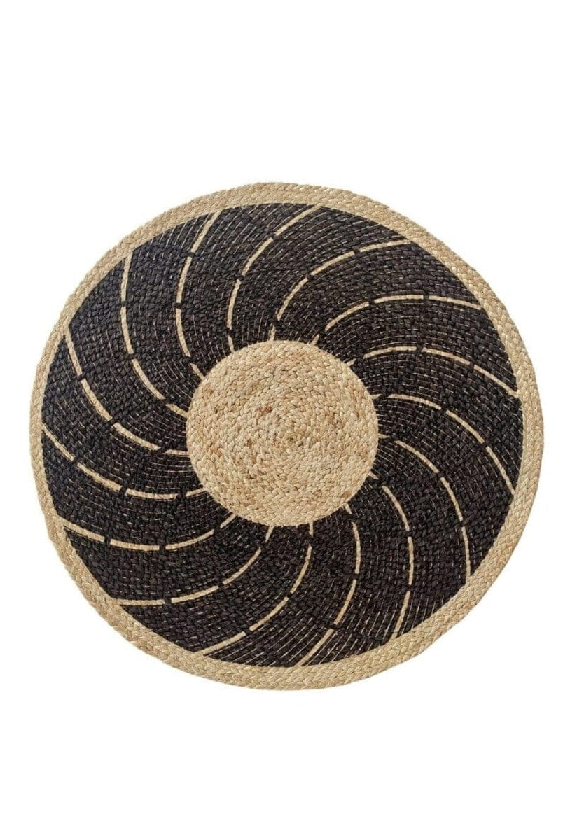 Infinite Swirl - Jute Round Rug (90 CM)