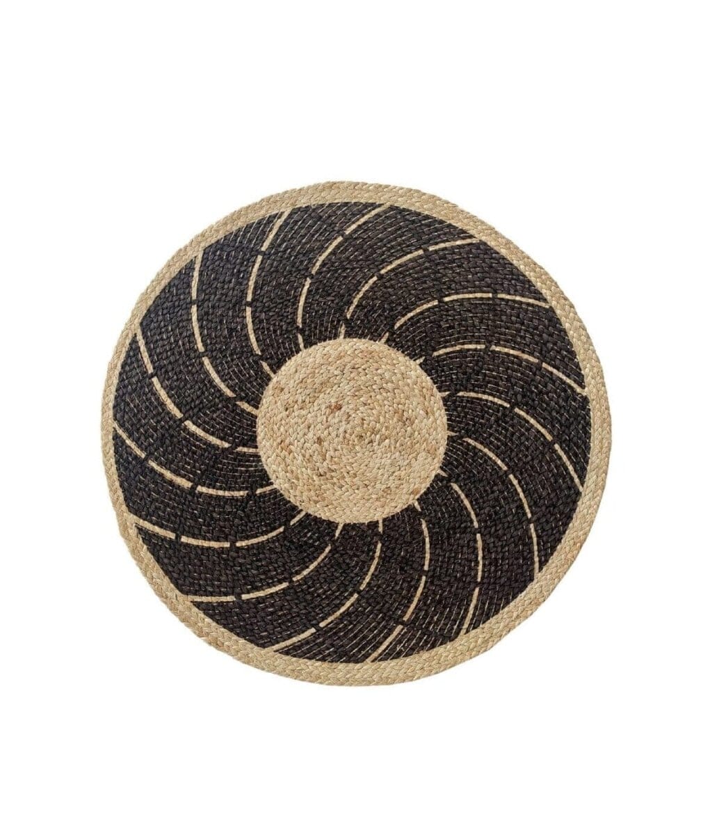 Infinite Swirl - Jute Round Rug (90 CM)