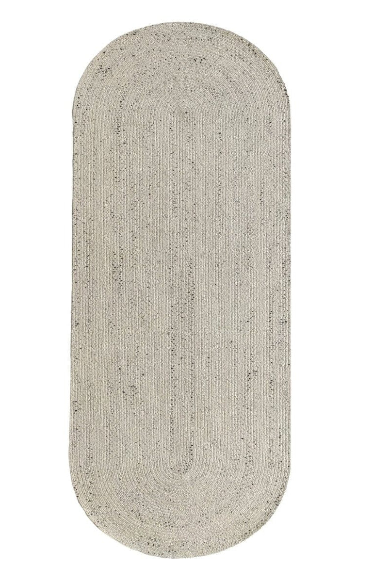 Monochrome Braids - Hallway Jute Rug (100x300 CM)