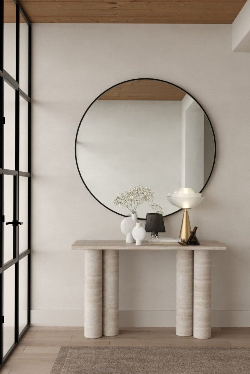 Travertine Six Legs Console Homekode