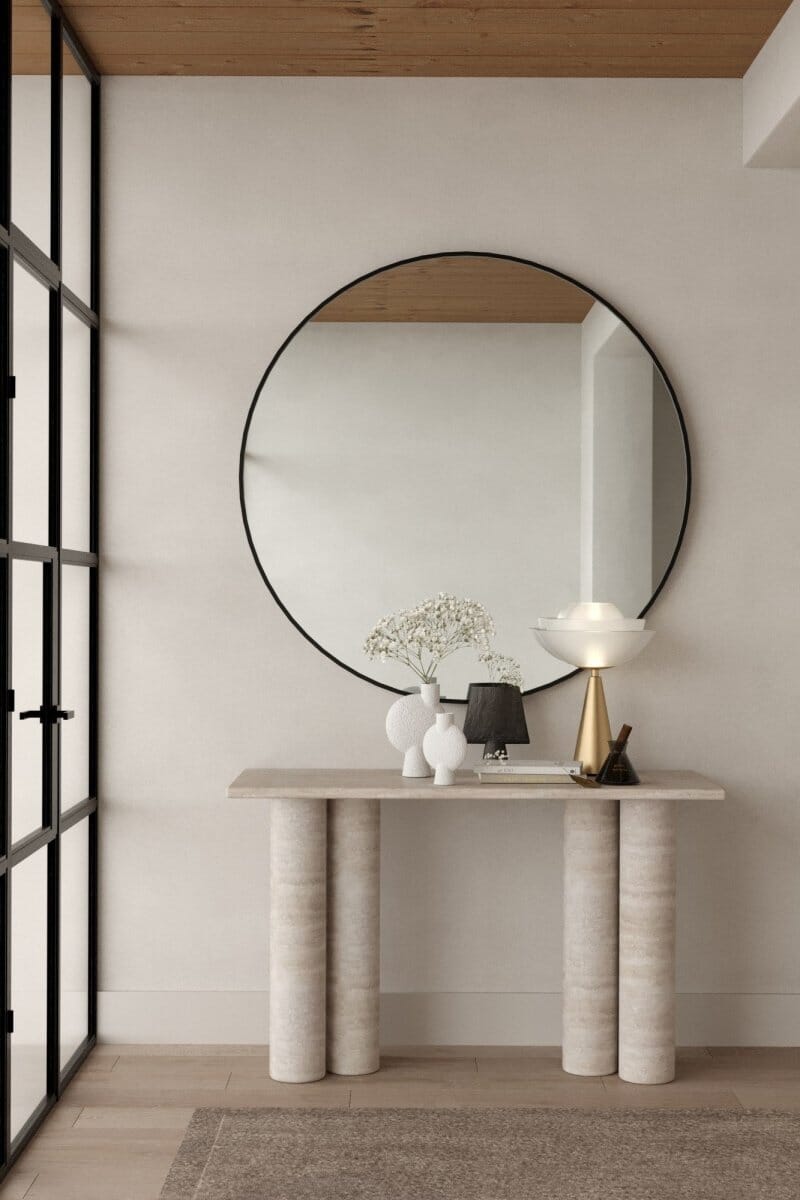 Travertine Six Legs Console Homekode