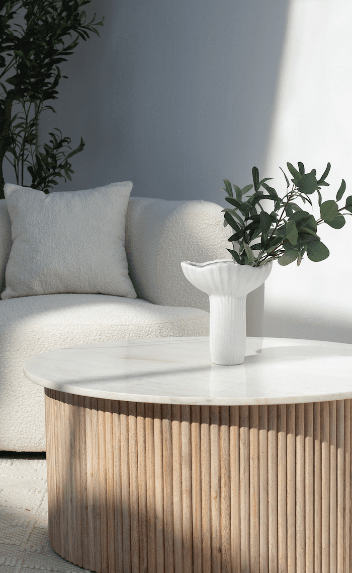 Long Flower White Vase