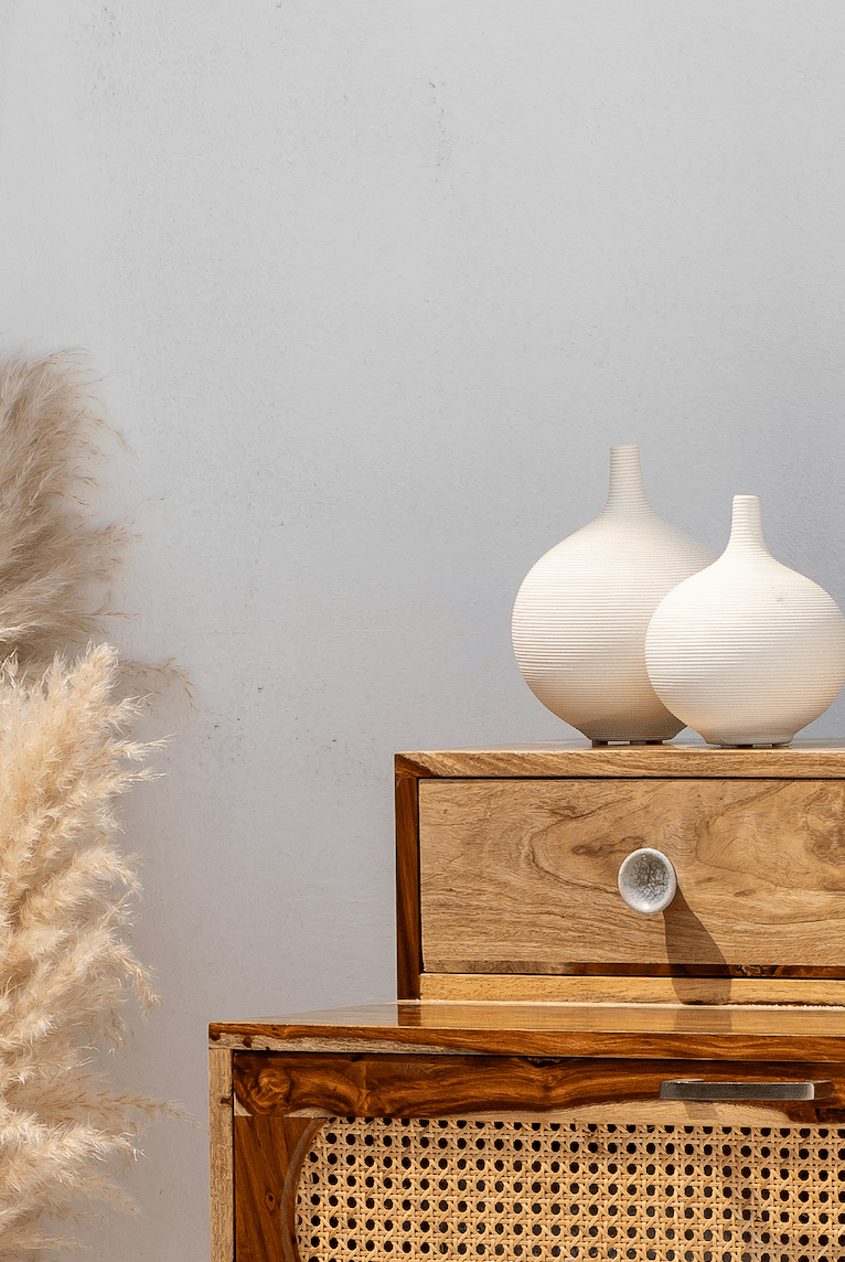 Minimalist Round Shape Ceramic Vase (3 Sizes)