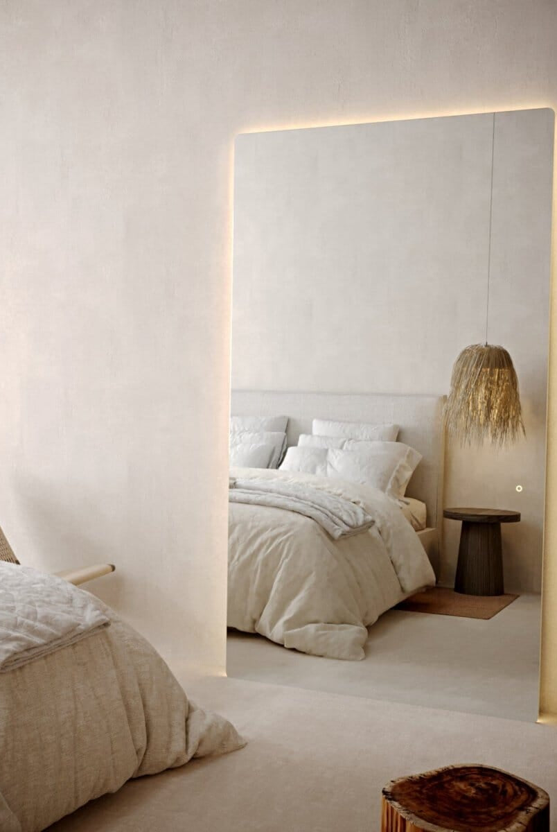 XL Backlit Frless Full Length Rounded Corners Mirror (3 Sizes) Mirrors 210x120 CM