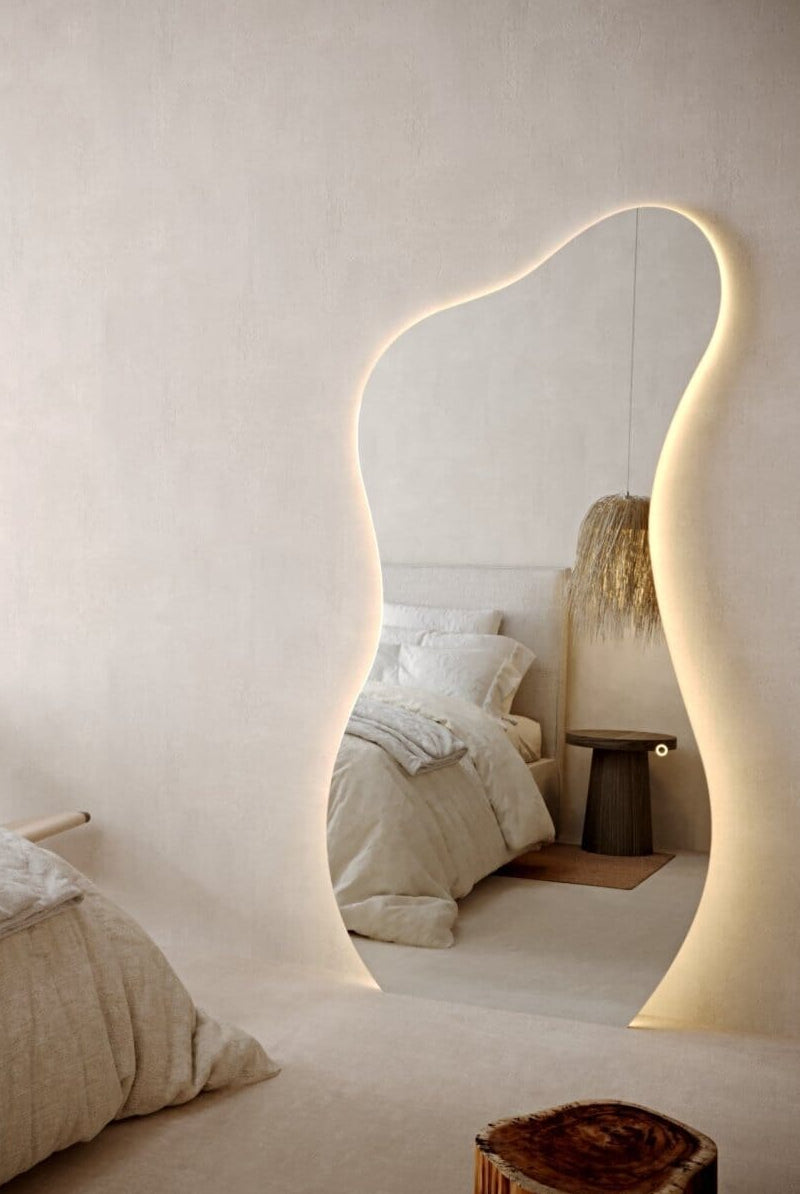 Elle Frameless Irregular Mirror with LED (200X100 cm)